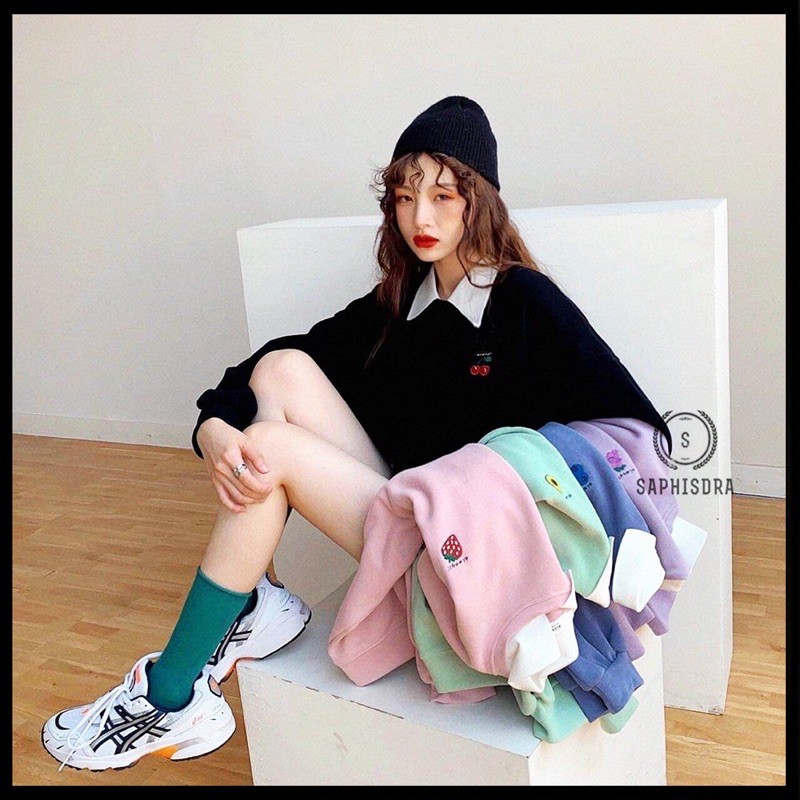 Áo Thun Sweater Nam Nữ Vải Nỉ Cao Cấp Áo Thun Tay Dài Unisex Thời Trang Đẹp [Form Rộng] - Saphisdra