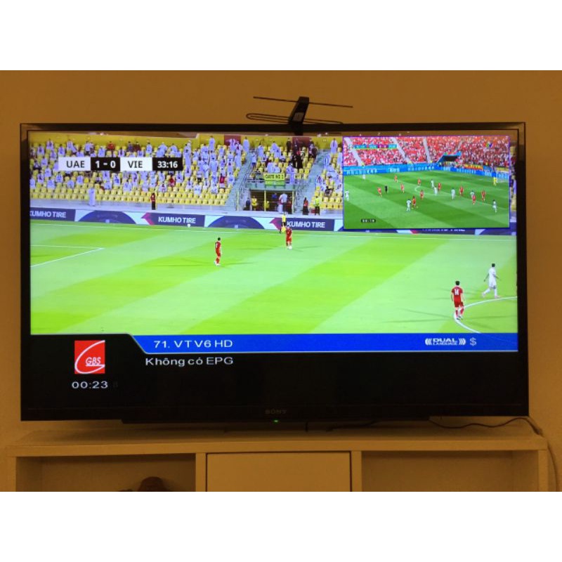 
                        Đầu thu truyền hình kỹ thuật số mặt đất DVB T2, xem Đội tuyển VN đá vòng loại WORLD CUP miễn phí các kênh VTC, VTV-BH1
                    