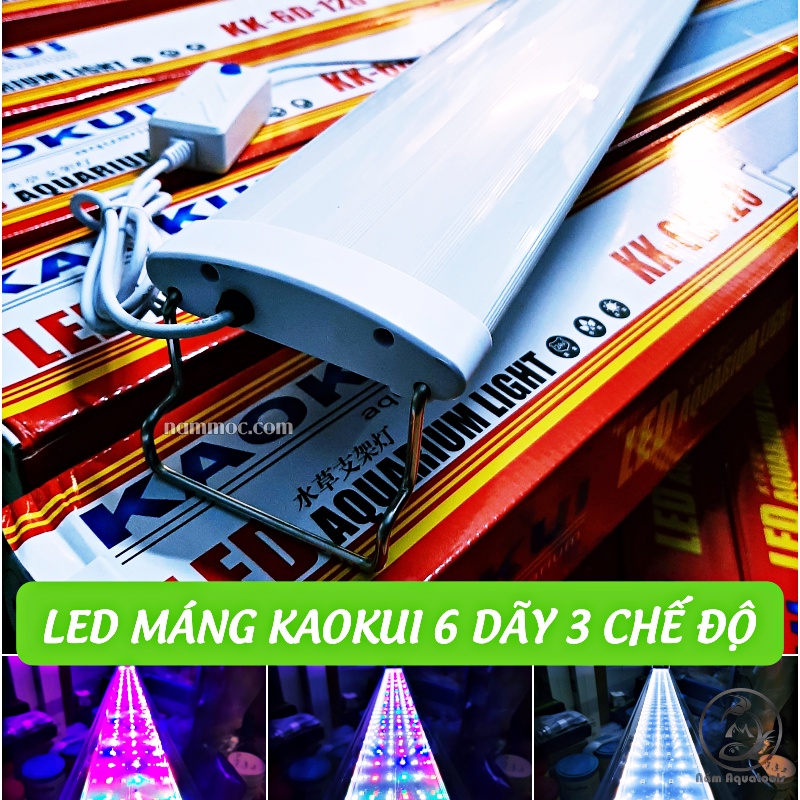 Đèn LED Thuỷ Sinh Siêu Sáng 6 Dãy + 3 Chế Độ Màu (WRGB) KAOKUI | Đèn LED Cho Bể Cá Cảnh, Thuỷ Sinh