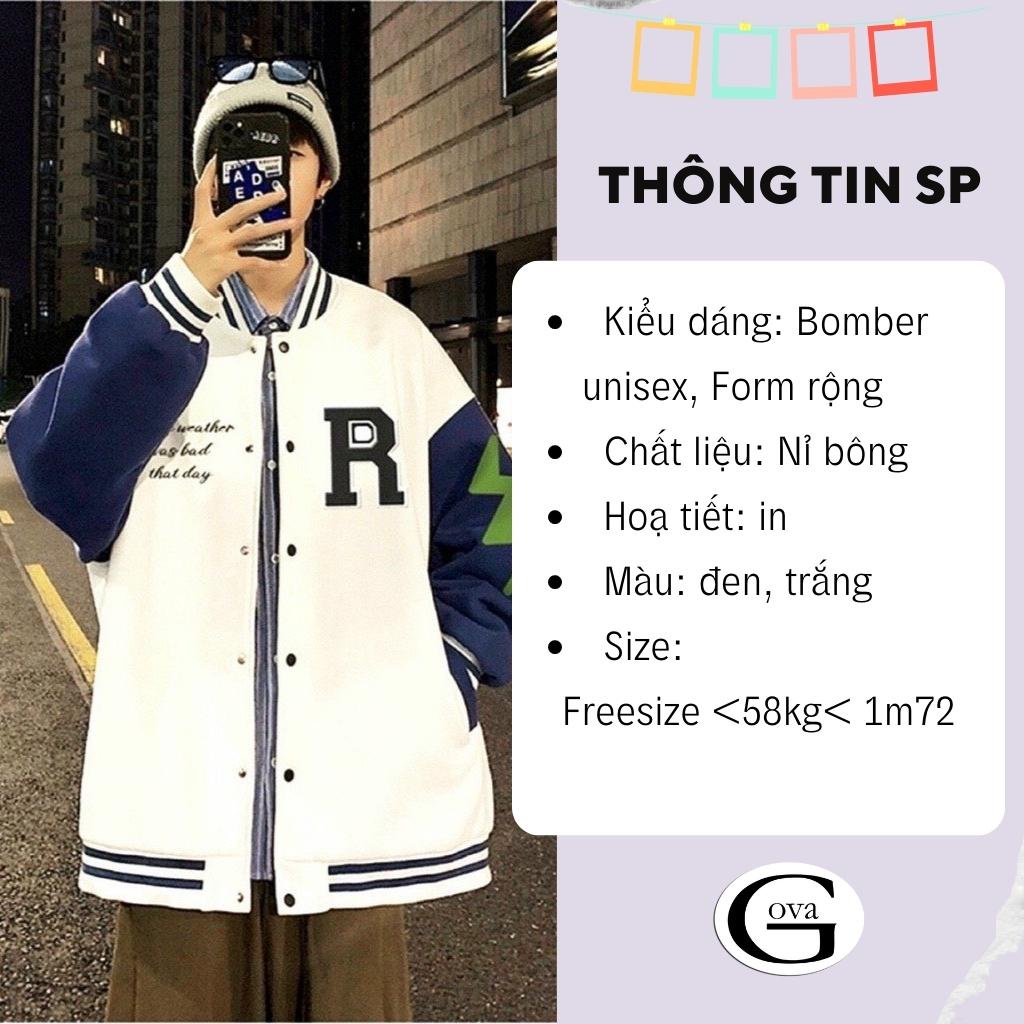 Áo Khoác Croptop Nỉ BE CAREFUL Nữ Form Bomber Ngắn Vải Nỉ Hình In Đẹp GOVA