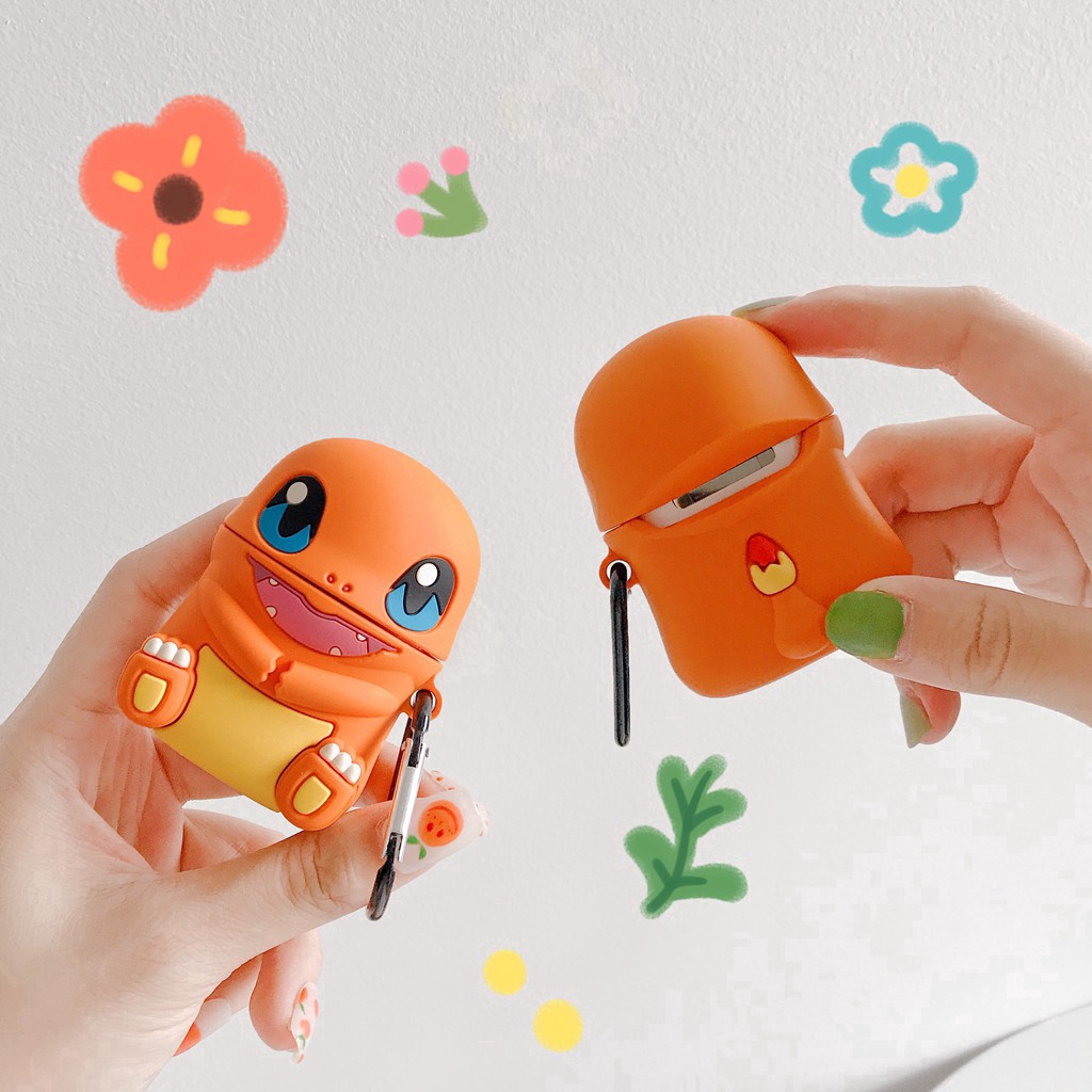 Vỏ Bảo Vệ Hộp Sạc Tai Nghe Kebidumei Cho Airpods 1 / 2 Chất Liệu Tpu Mềm Hình Pokemon Dễ Thương