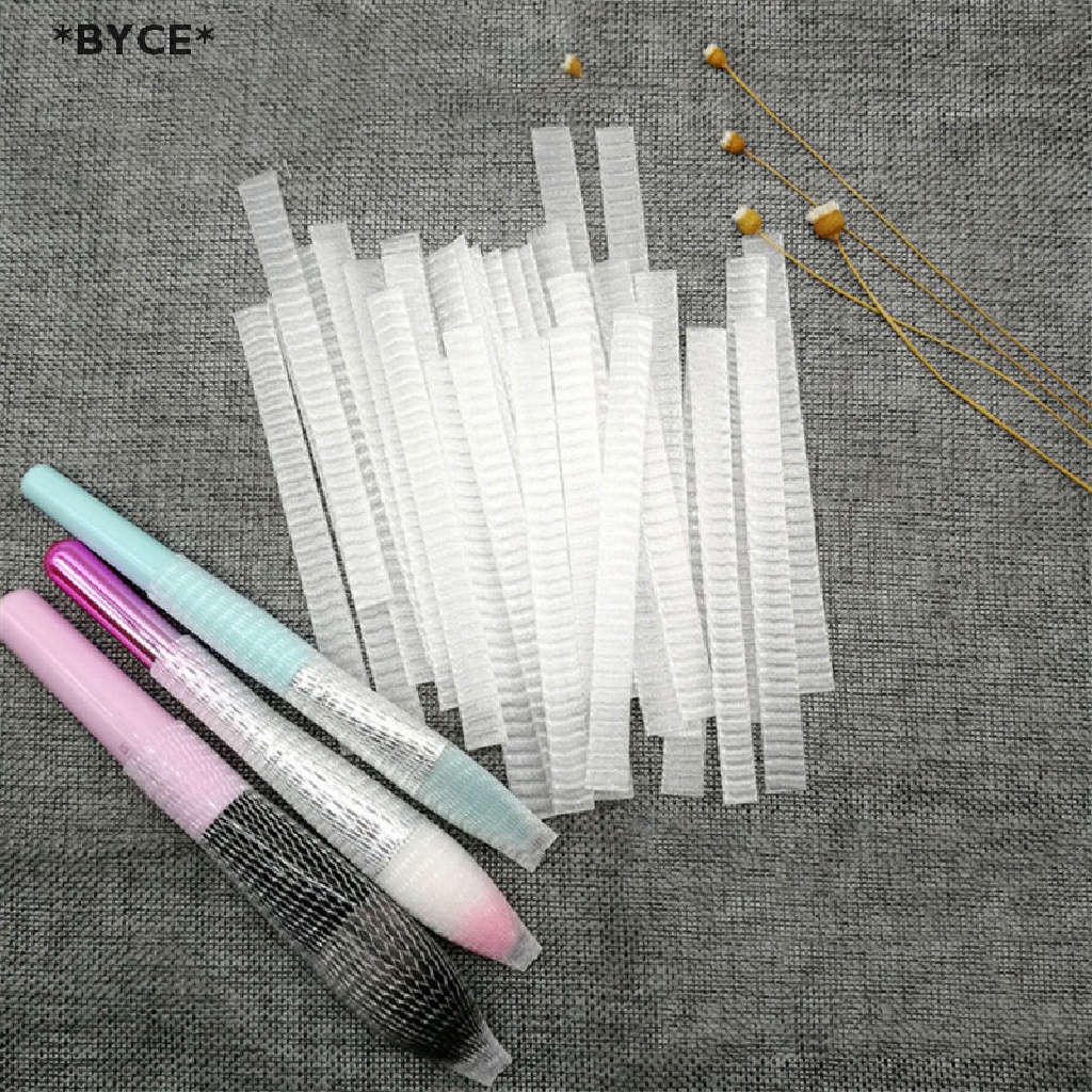 [Hàng mới về] 50 Tấm lưới bảo vệ cọ trang điểm màu trắng tiện dụng