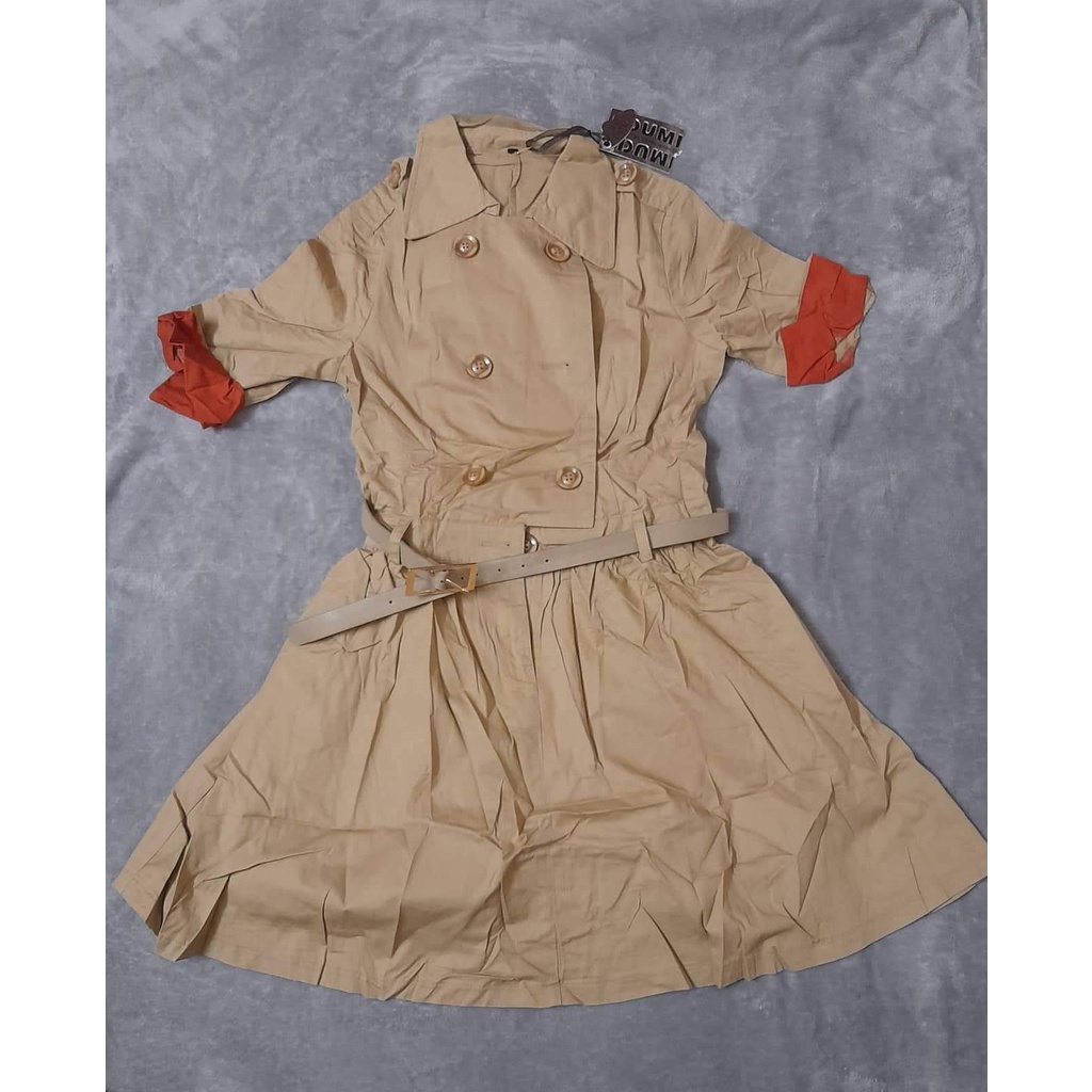 ĐẦM KAKI KÈM NỊT SIÊU XINH