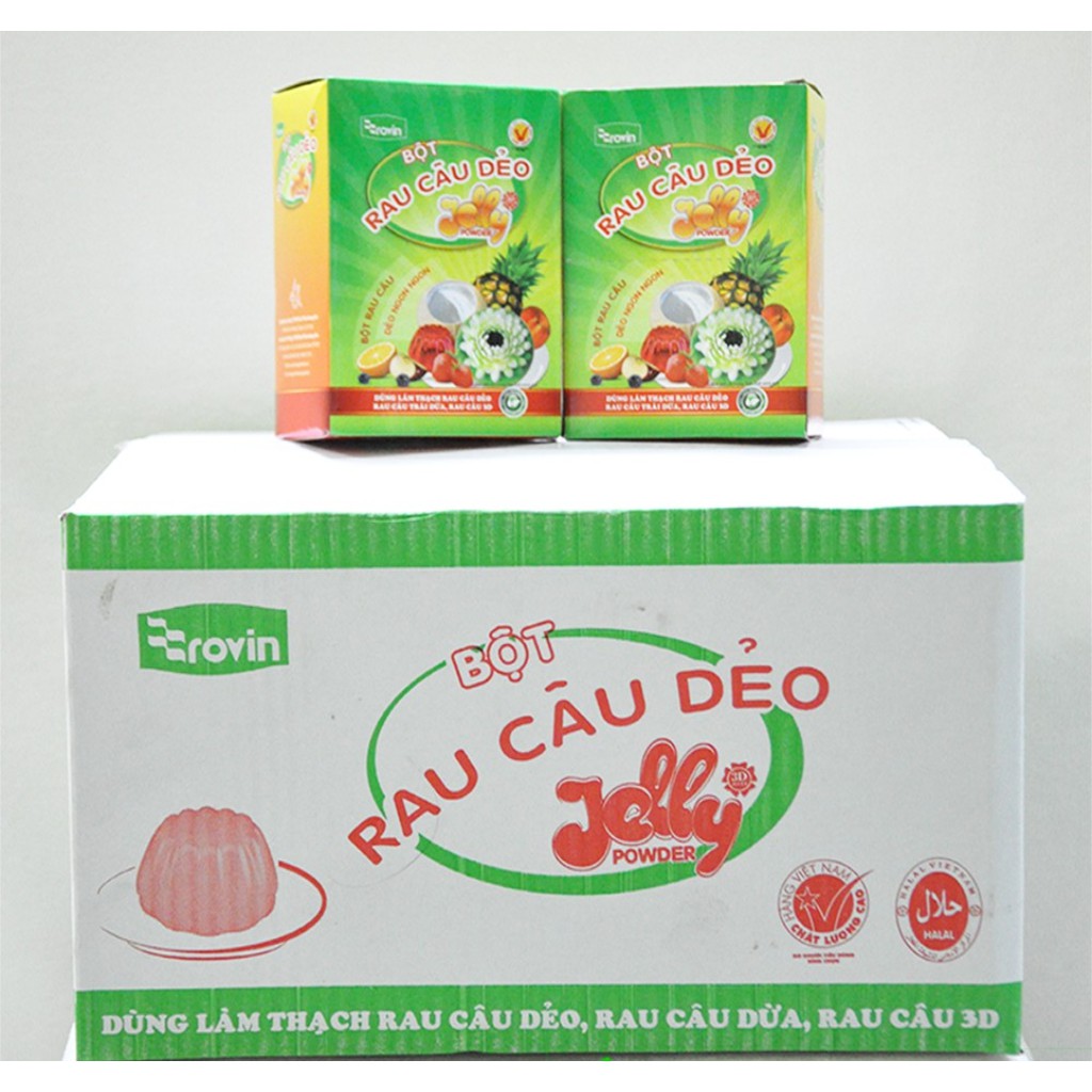 Bột rau câu dẻo hiệu Hoàng Yến 12 gói 120g