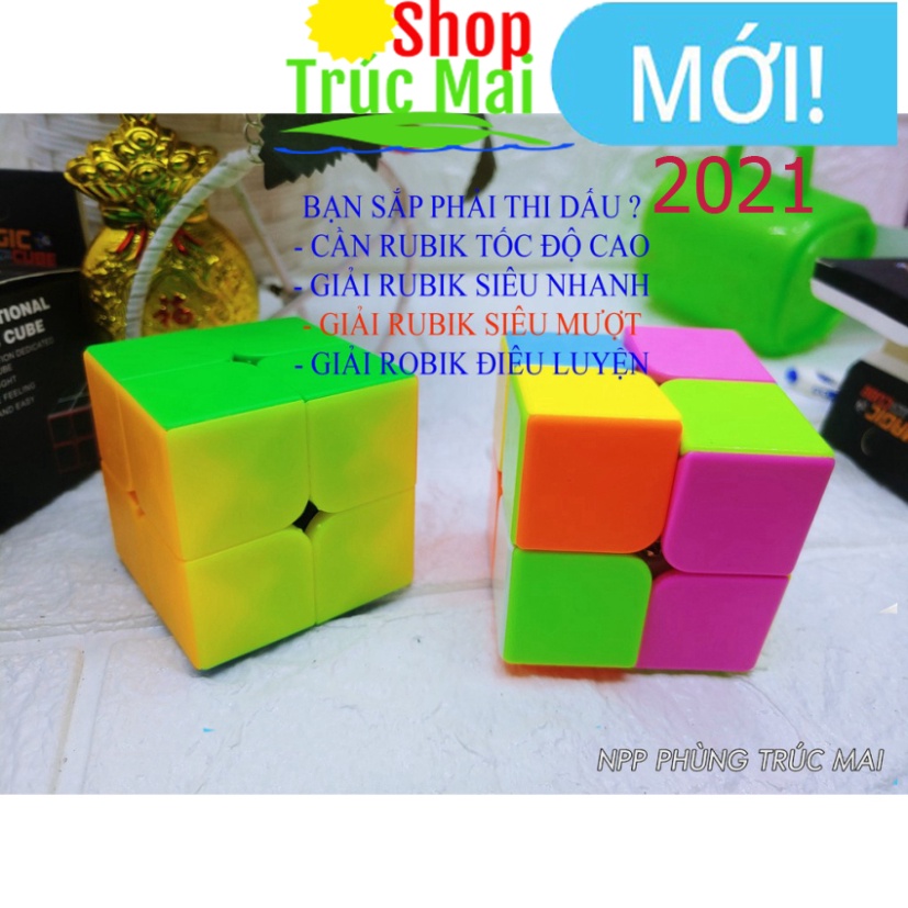 Rubik 2x2  Magic Cube Siêu trơn nhanh tốc độ cao Rubik 2 Tầng