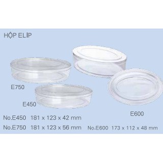 Combo 5 Hộp nhựa mica elip (Đủ kích thước)