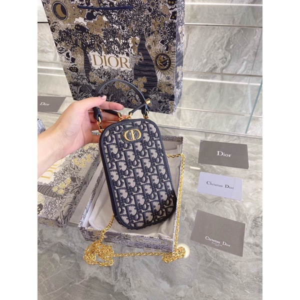 Túi đựng điện thoại Christian*Dior Oblique cao cấp chuẩn Au nhập khẩu mới nhất 2021 fullbox
