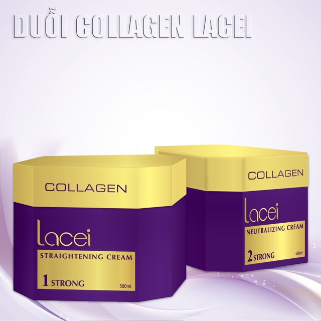 KEM DUỖI TÓC KHÔNG CẦN KẸP NHIỆT COLLAGEN LACEI SIÊU BÓNG MỀM 500mlx2