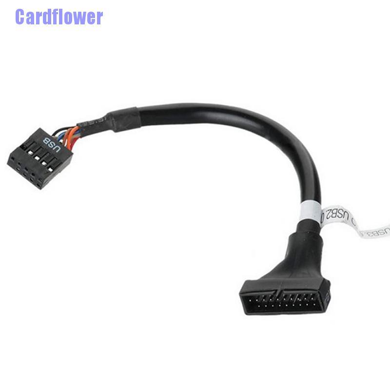 Cardflower  19/20 Pin USB 3.0 Female To 9 Pin USB 2.0 Male Motherboard Header Adapter Cord