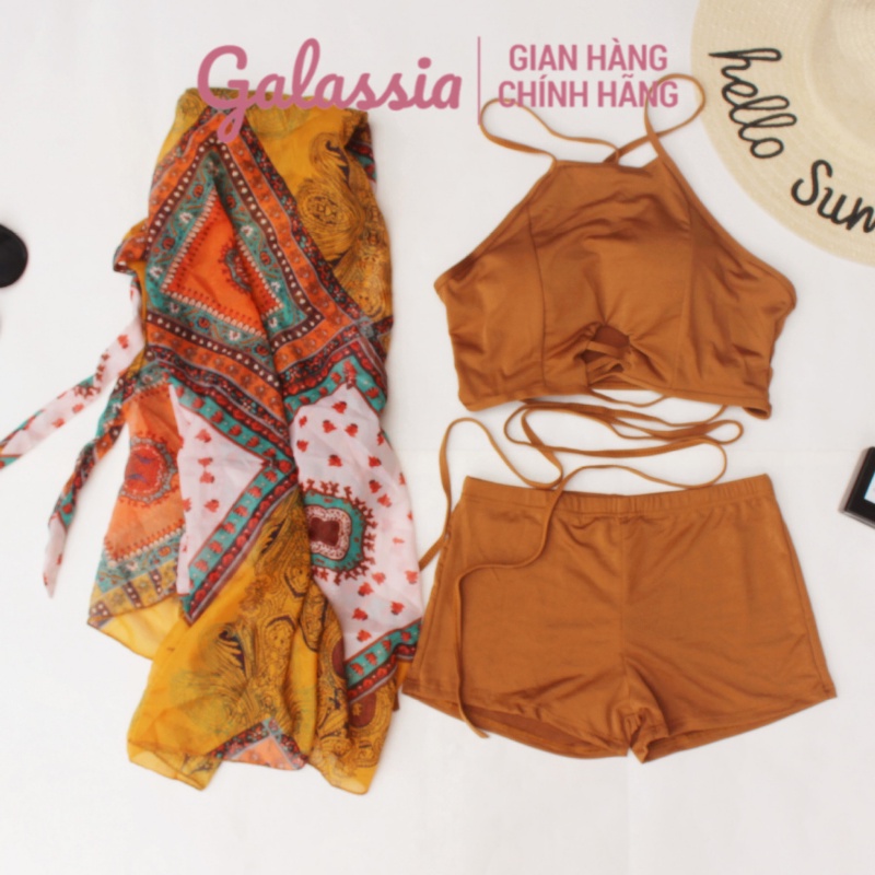 Đồ bơi nữ áo tắm bikini đi biển đẹp kín đáo chính hãng GALASSIA
