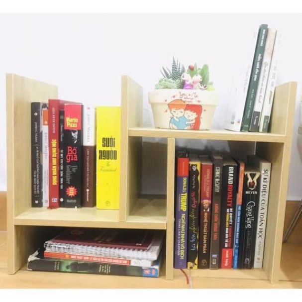 Kệ Sách Để Bàn Lắp Ghép Đa Năng , Kệ Sách Gỗ Mini
