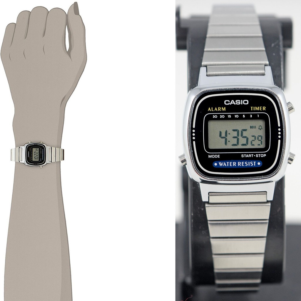 Đồng Hồ Nữ CASIO STANDARD LA670WA-1DF Điện tử - chống nước 5ATM , bảo hành 12 tháng