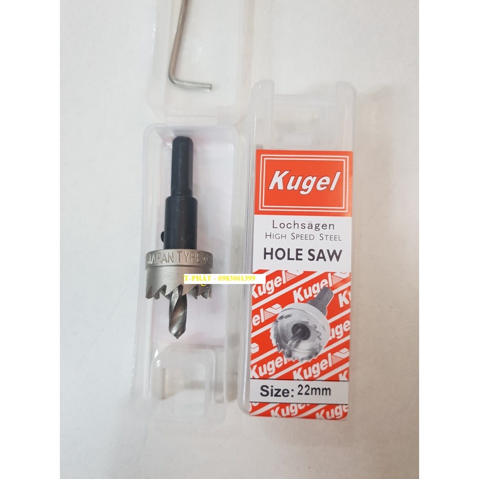Mũi khoét kim loại loại tốt Kugel – mũi khoét inox, mũi khoét sắt: 16mm, 20mm, 22mm, 25mm, 27mm, 35mm, 42mm, 50m, 60mm