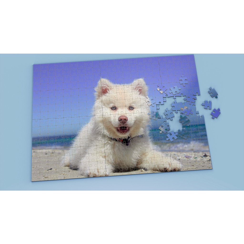 Tranh ghép hình SAMOYED - Mẫu 7 - Nhận in theo yêu cầu