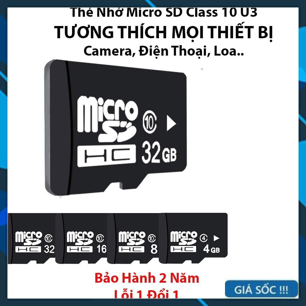 Thẻ Nhớ 64Gb/32Gb/16Gb/8Gb/4Gb/2Gb Micro SD Class 10 U3 Chuyên Dụng cho Điện Thoại Loa Đài - BAMBOO | BigBuy360 - bigbuy360.vn