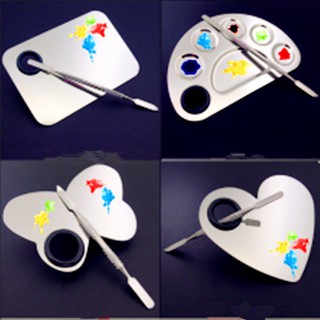 Pro Nail Mixing Palette Spatula Tool Artist Cosmetic Palette