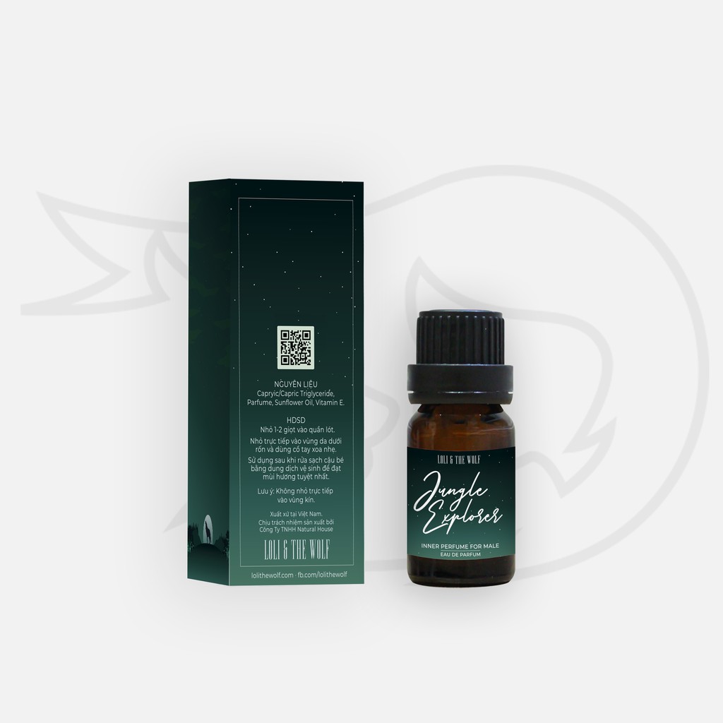 Nước hoa vùng kín dành cho nam Jungle Explorer chai 10ml - LOLI &amp; THE WOLF