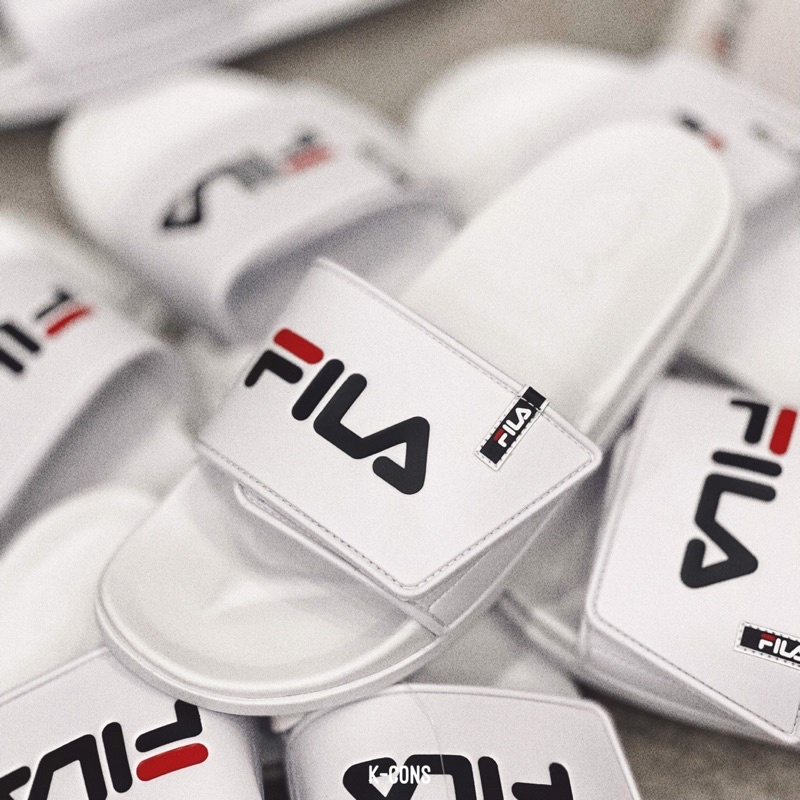 FILA DRIFTER BLACK n WHITE | Dép Fila Đen Trắng