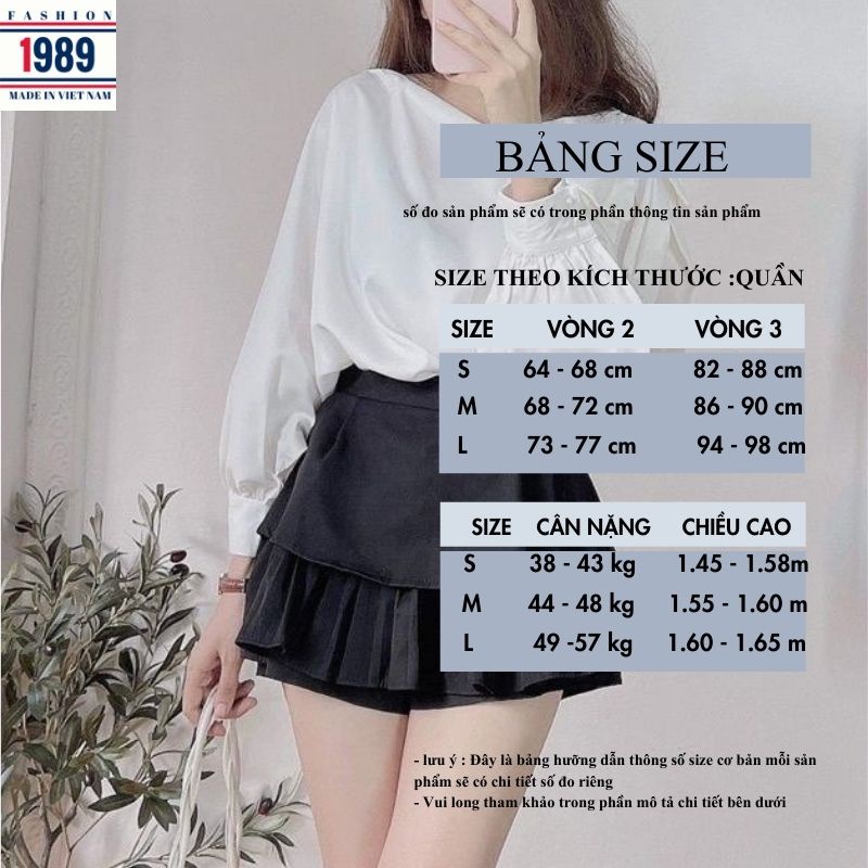Chân váy xếp ly dưới 2 tầng kiểu dáng hàn quốc ulzzang có quần bên trong lưng cao tennis ngắn dáng xòe -PHƯƠNG VŨ 1989