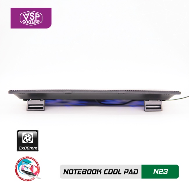 Đế tản nhiệt Fan VSP Cooler N23 (2*Fan 8cm )