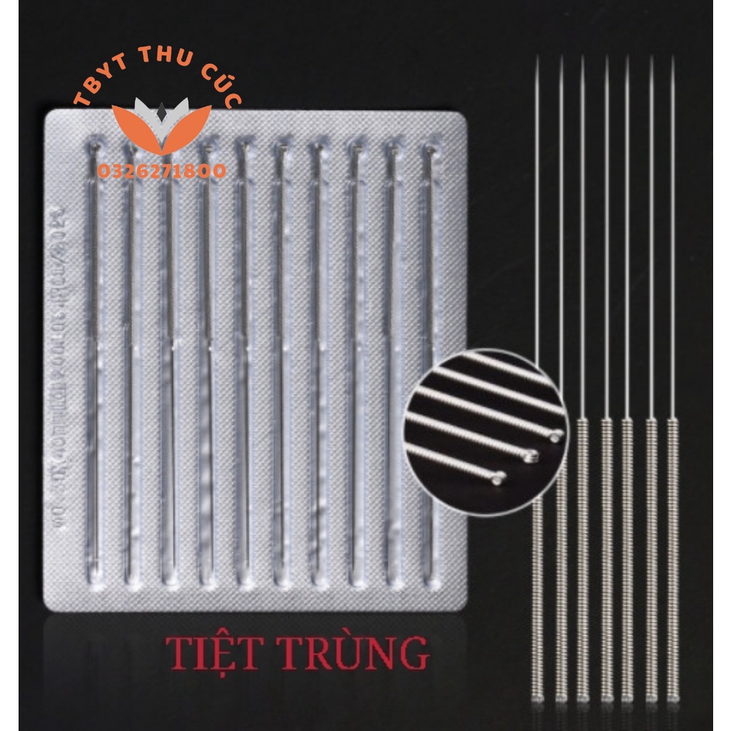 Kim châm cứu Vân Long -Kim châm cứu vô trùng dạng vỉ-DATE MỚI NHẤT-Đầy đủ kích thước