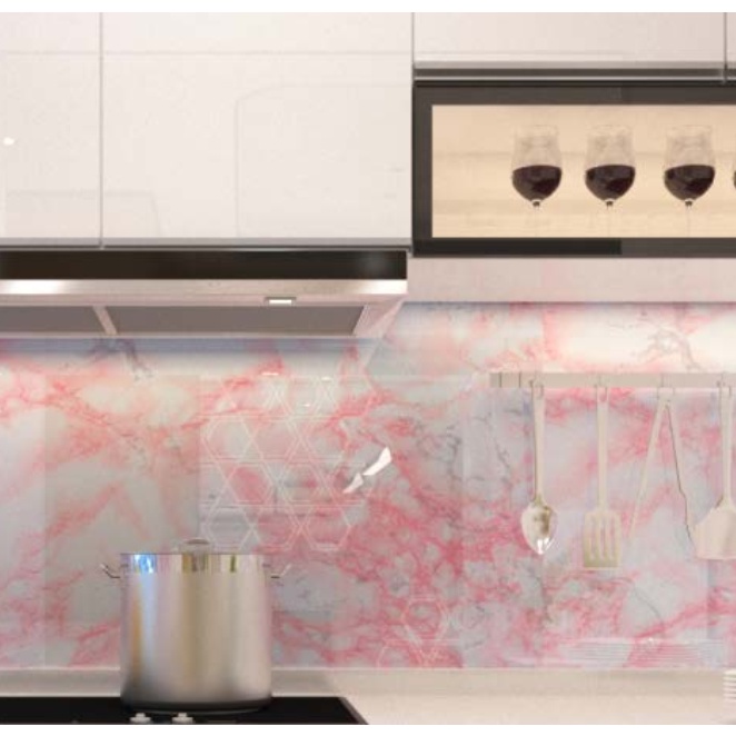 Decal dán tường GIẢ ĐÁ HỒNG khổ 60CM (giá 1m dài)