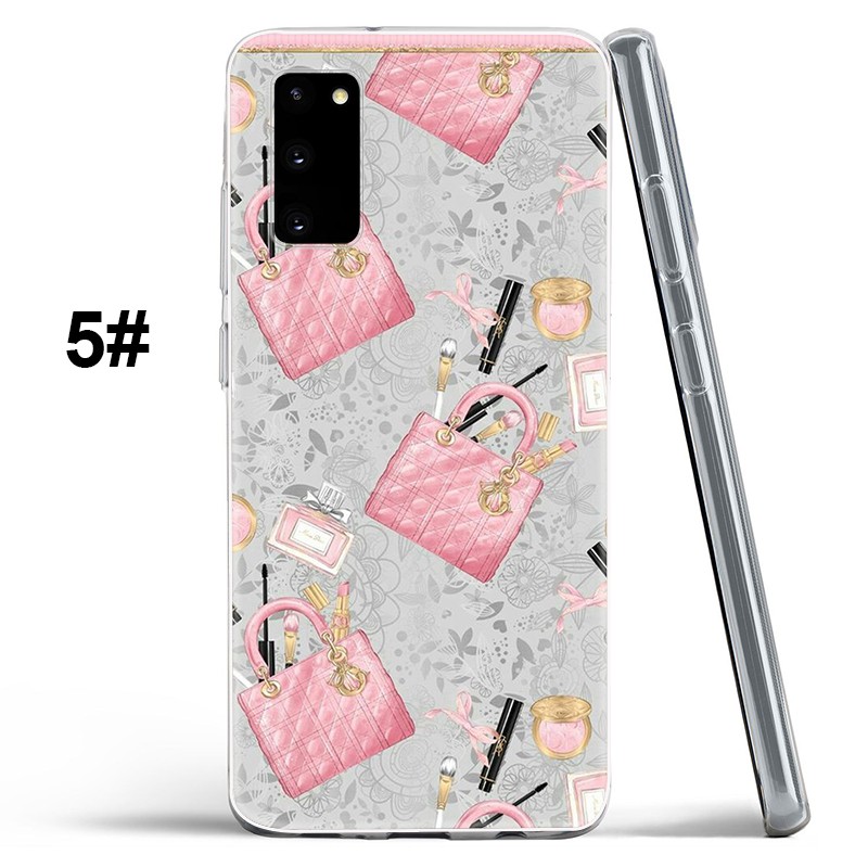 Ốp điện thoại silicon trong mềm họa tiết mỹ phẩm 77LU cho Samsung Galaxy S10 S10E S9 S8 Plus S7 Edge S8+ S9+ S7Edge