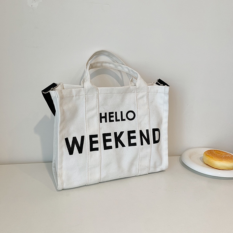 Túi Xách Canvas Cỡ Lớn Thời Trang Cho Học Sinh