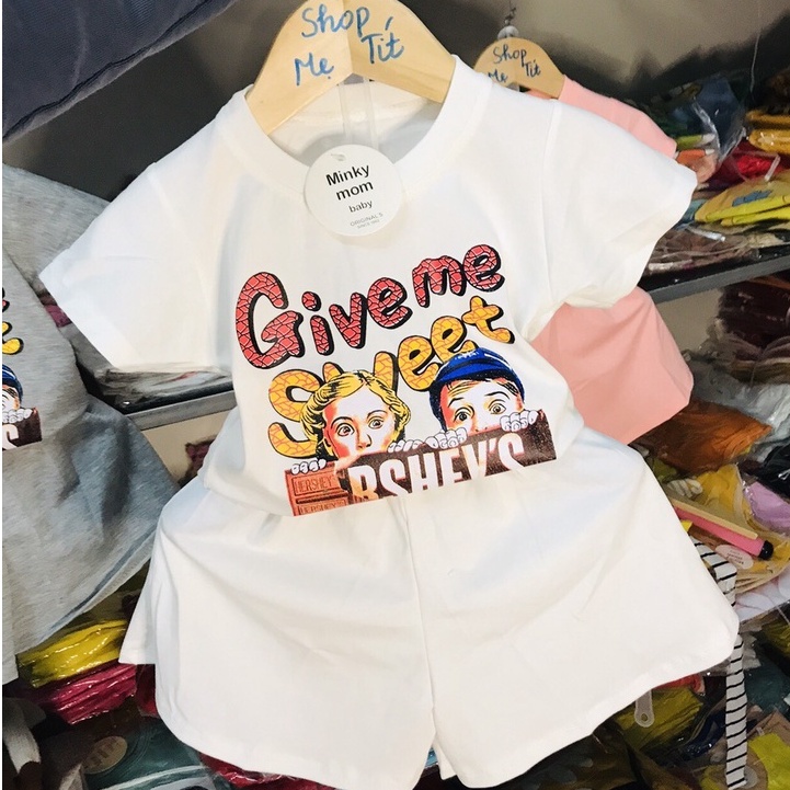 Bộ Quần Áo Give Me 3 Màu Xinh Xắn Cho Bé Gái