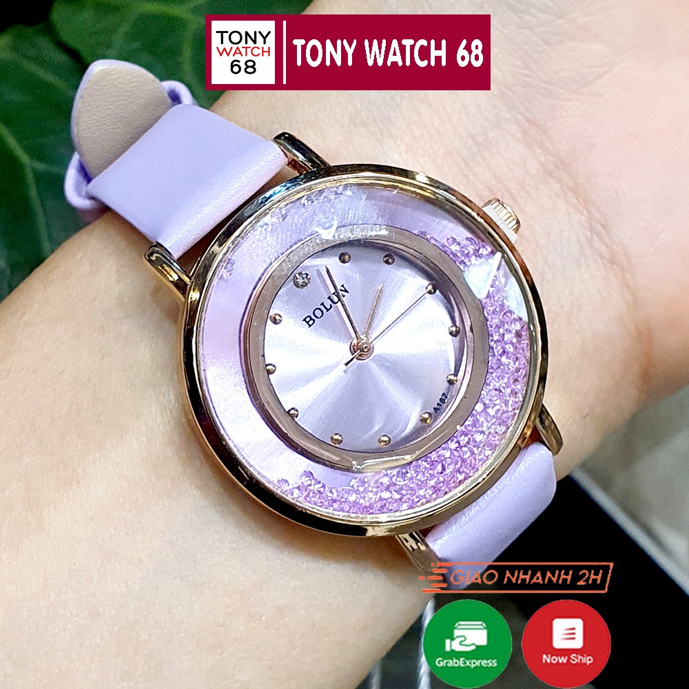 Đồng hồ nữ hãng Bolun mặt tròn đá chạy hot trend chính hãng Tony Watch