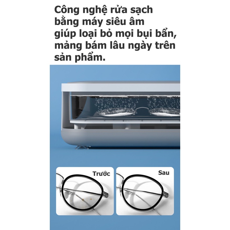 Máy rửa mắt kính trang sức đa năng bằng sóng siêu âm mini YUURYEYEWEAR