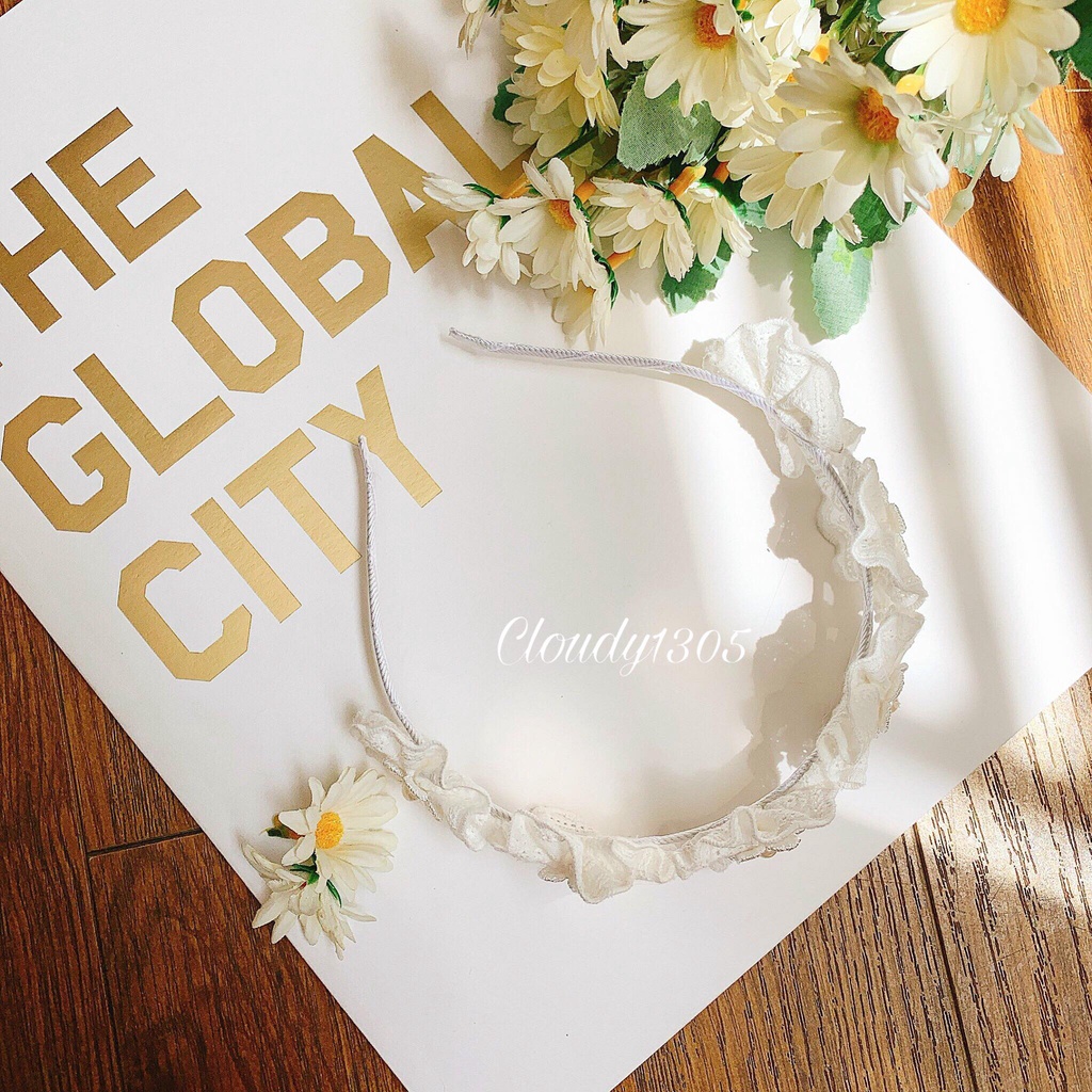 Cài tóc/Bờm tóc hoa đính hạt phong cách tiểu thư