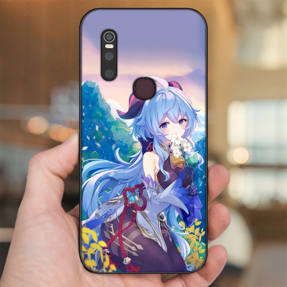 Ốp lưng Vivo V15 viền đen in hình Ganyu Genshin Impact