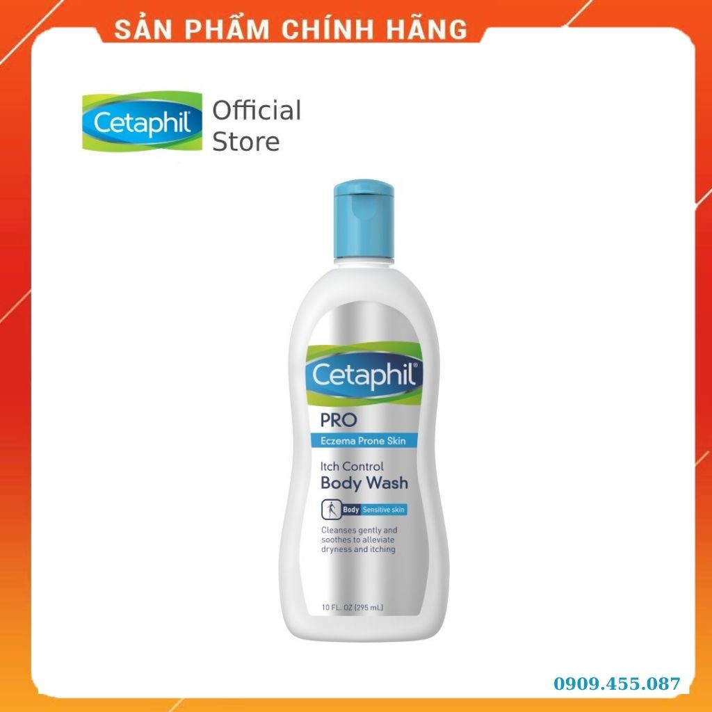 ⚡Hàng Chính Hãng ⚡ Sữa tắm dành cho da cơ địa, khô Cetaphil Pro Ad Derma Wash 295ml - Sữa tắm viêm da cơ địa