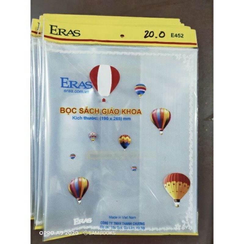 bọc sgk eras kích thước 19×26.5
