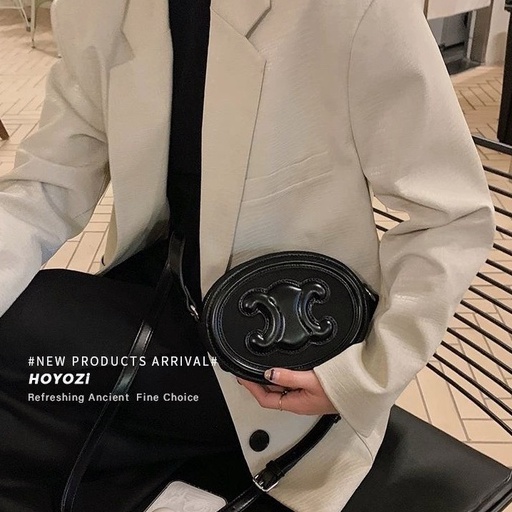 Túi đeo chéo vòng thời trang da dày cao cấp túi đeo vai màu tương phản