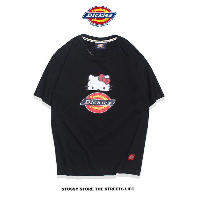 DICKIES Áo Thun Tay Ngắn In Hình Hello Kitty Dễ Thương Cho Nam Và Nữ