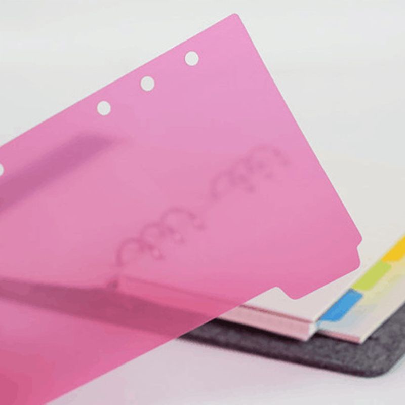 Wer Trang Giấy Chia Chỉ Số 6 Lỗ Hình Lá Dạng Xoắn Ốc Cho Tạp Chí Noteboo