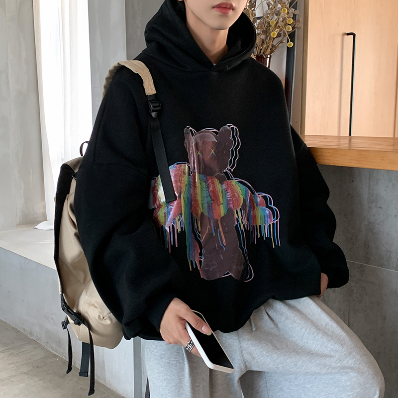 Áo Hoodie Dáng Rộng Có In Hình Gấu Dễ Thương Thời Trang Cao Cấp Cho Nam / Nữ | BigBuy360 - bigbuy360.vn