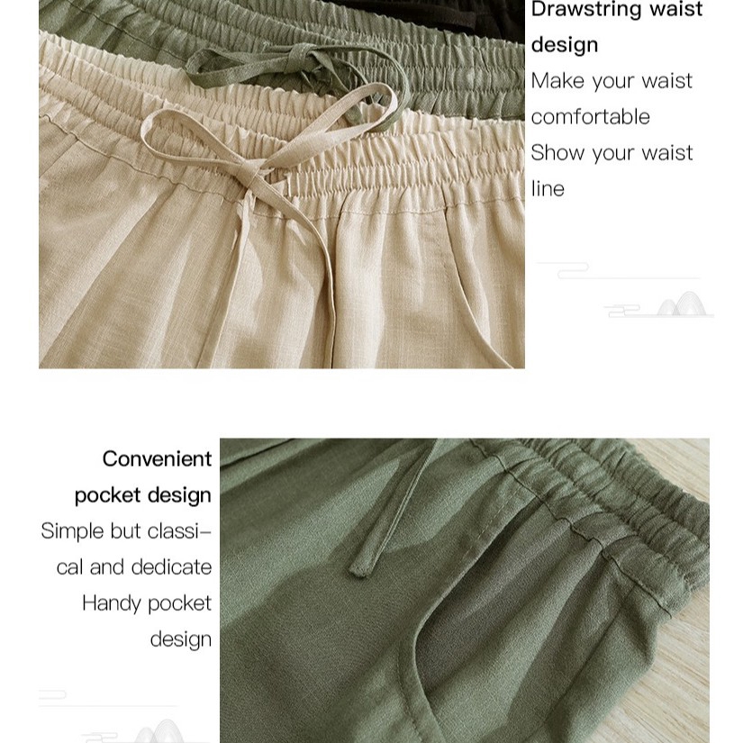 Quần Cotton Lanh Ống Rộng Lưng Cao Thời Trang Cho Nữ | BigBuy360 - bigbuy360.vn