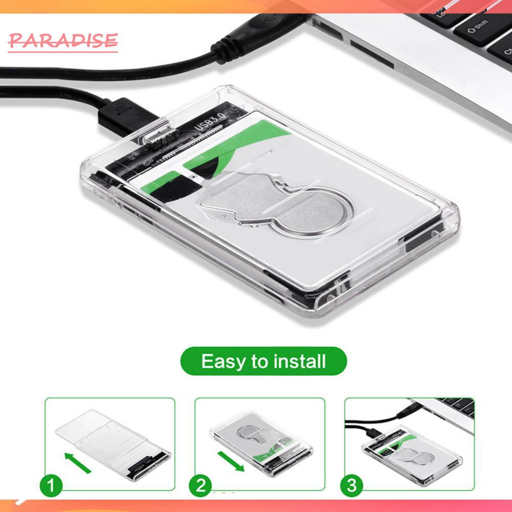 Hộp Đựng Ổ Cứng Trong Suốt 2.5 Inch Hdd Ssd Sata Sang Usb 3.0 | BigBuy360 - bigbuy360.vn