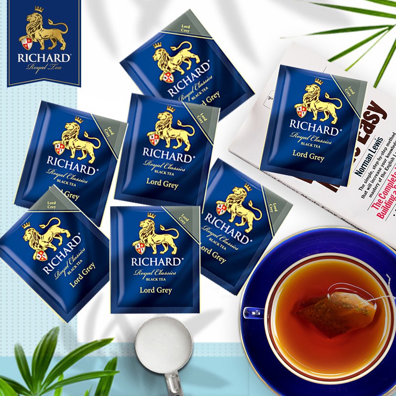 [Hàng Ngoại Có Tem Chống Giả]Richard Royal Teabags - Trà hoàng gia Anh, hộp 25 túi lọc hương cam&amp;quế