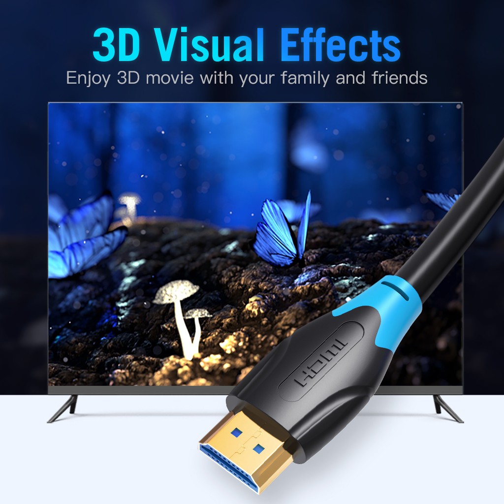 Dây cáp HDMI 2.0 VENTION hỗ trợ 4K 3D 2160P cho HDTV/ LCD/ máy chiếu