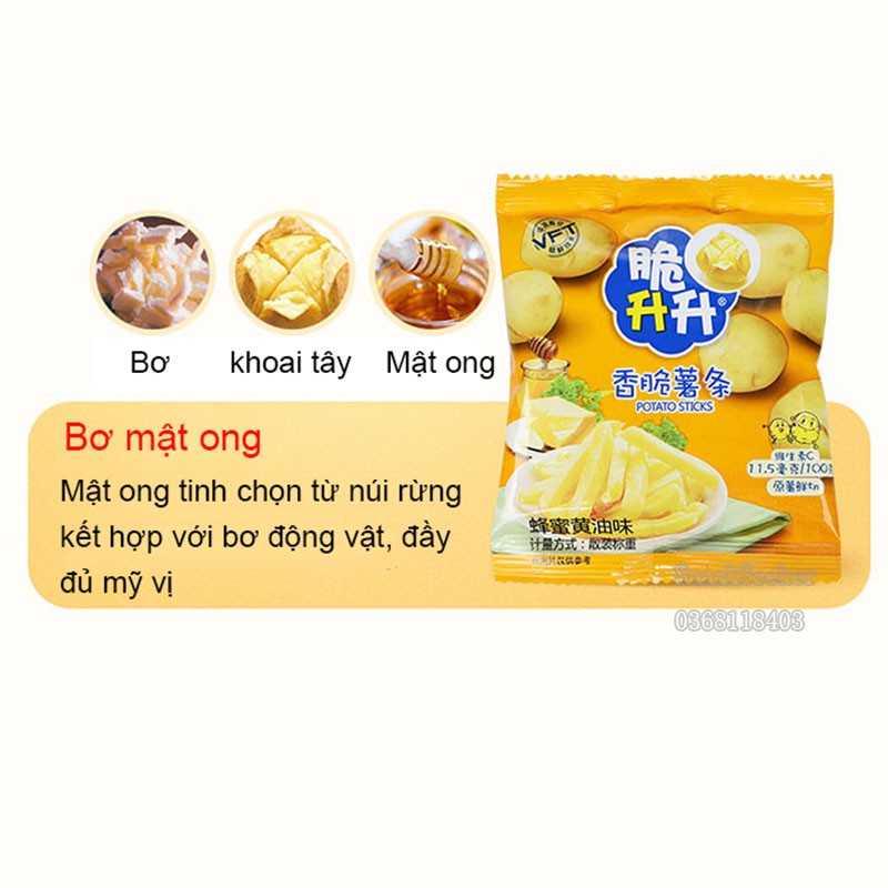 [FREESHIP 99K TOÀN QUỐC] SNACK KHOAI TÂY CHIÊN GIÒN VỊ BƠ MẬT ONG SIÊU NGON túi 22gr- SNACKSEEKER - Đồ Ăn Vặt