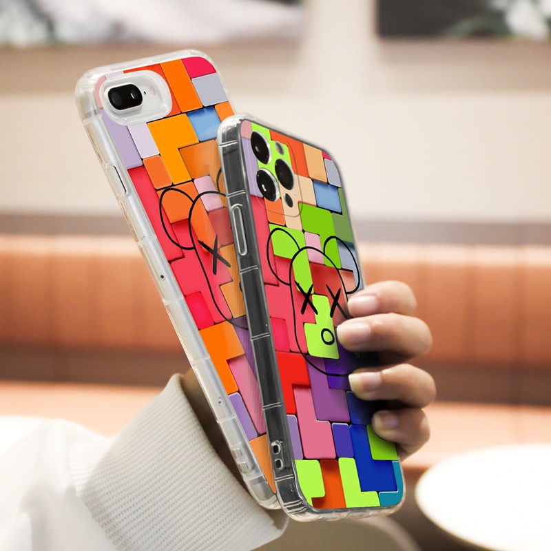 Suntaiho ốp lưng iphone Colorful 6D Geometric Textured Silicone Phone Case For iPhone 11 pro max 12 Pro Max 13 pro Xs 7 8 6 6s Plus iPhone xr xs max