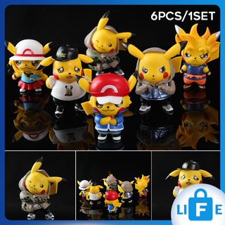 Bộ Sưu Tập Búp Bê Đồ Chơi Pikachu Bằng Pvc Dễ Thương (6 Cái)