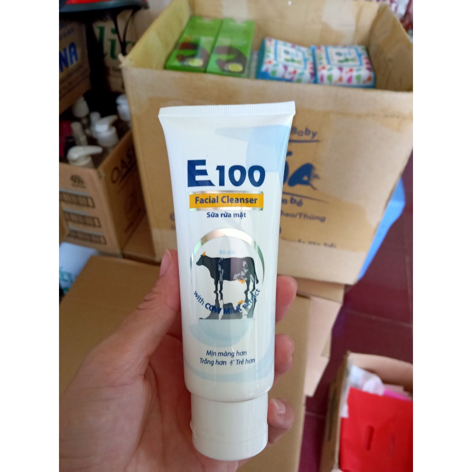 Sữa Rửa Mặt Con Bò E100 80g + THORAKAO 120g + THORAKAO sữa tươi & dưa leo 100g + Dưa Leo E100g