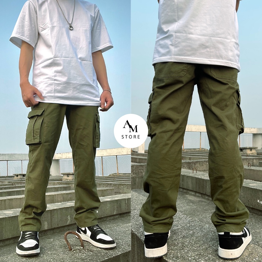 Quần Cargo Pants, Quần Kaki Túi Hộp Chất Đẹp Không Nhăn Xù