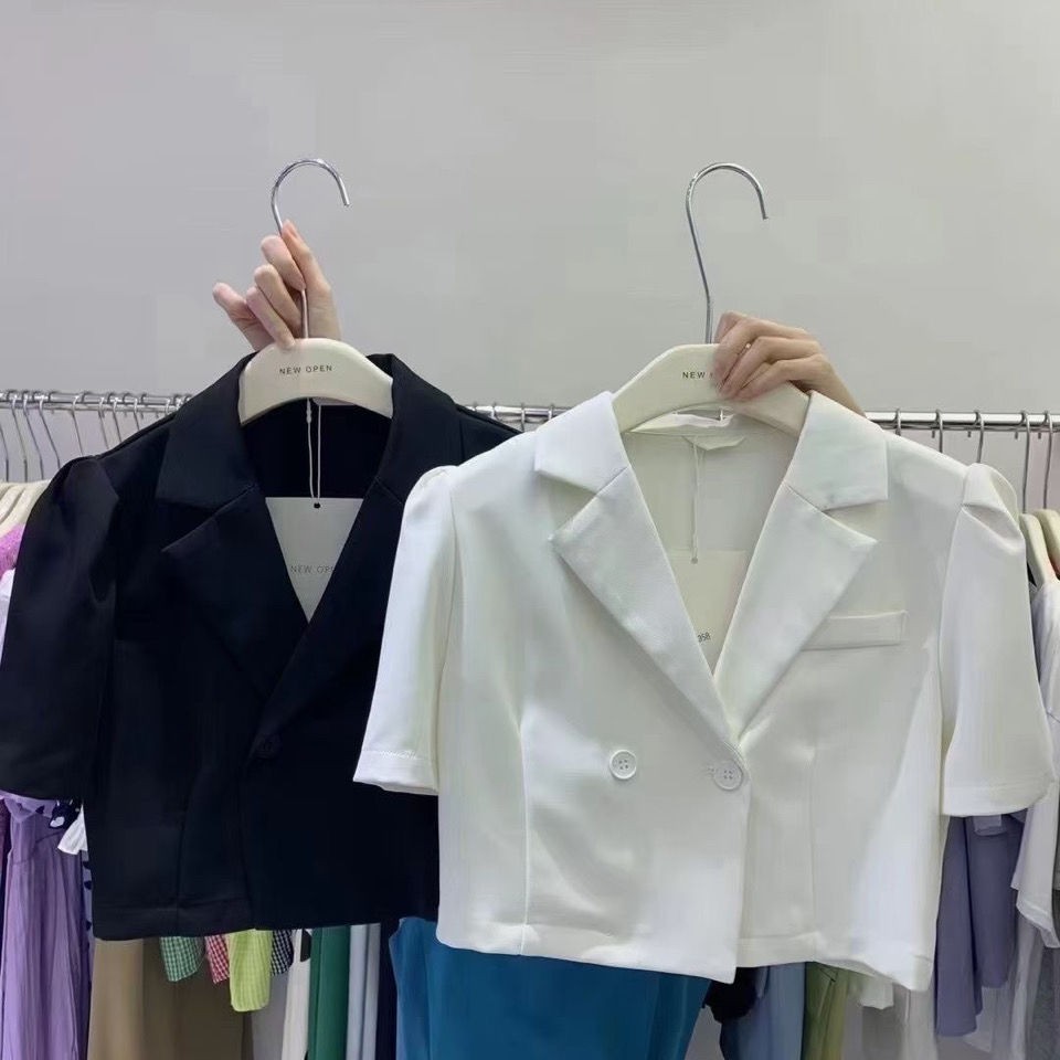 Áo Khoác Blazer Nữ Tay Ngắn Phong Cách Hàn Quốc | BigBuy360 - bigbuy360.vn