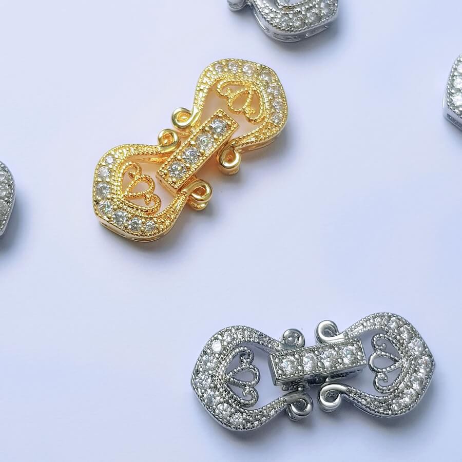 [K16B] Phụ kiện trang sức (DIY) - Chốt khóa Vương miện làm vòng cổ vòng tay